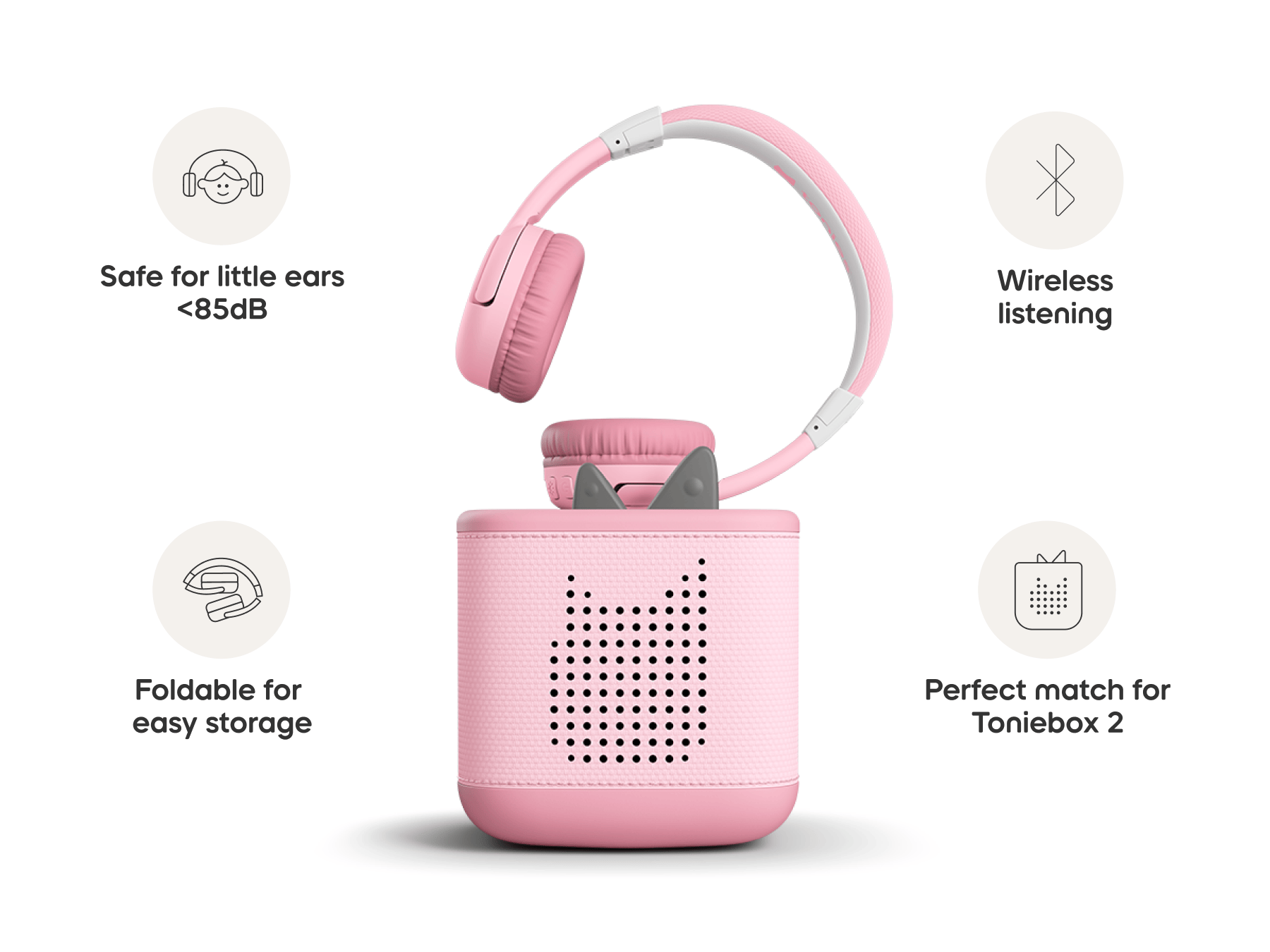 Bluetooth Headphones: Cloud Pink - Image 4