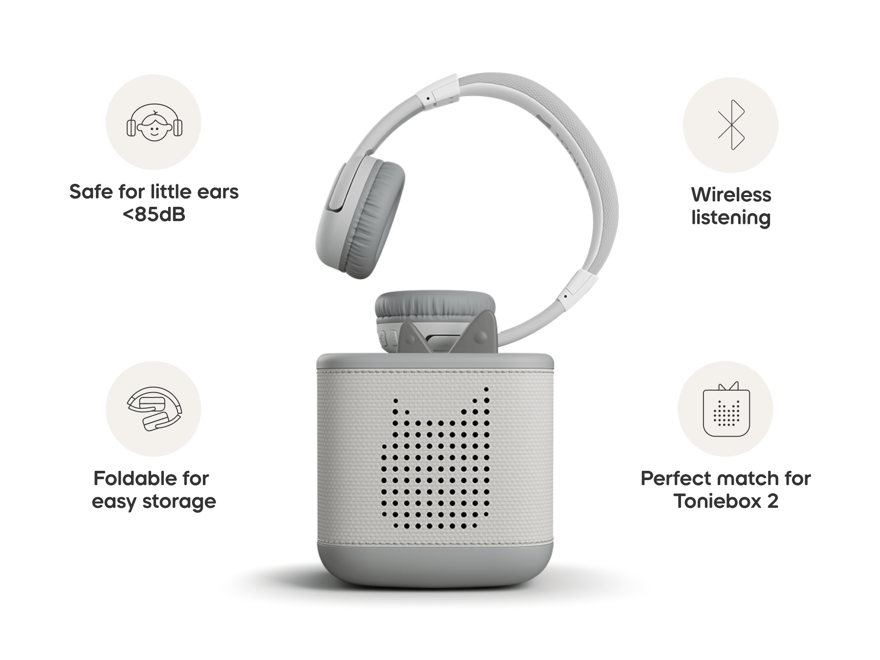 Bluetooth Headphones: Moon Gray - Image 4