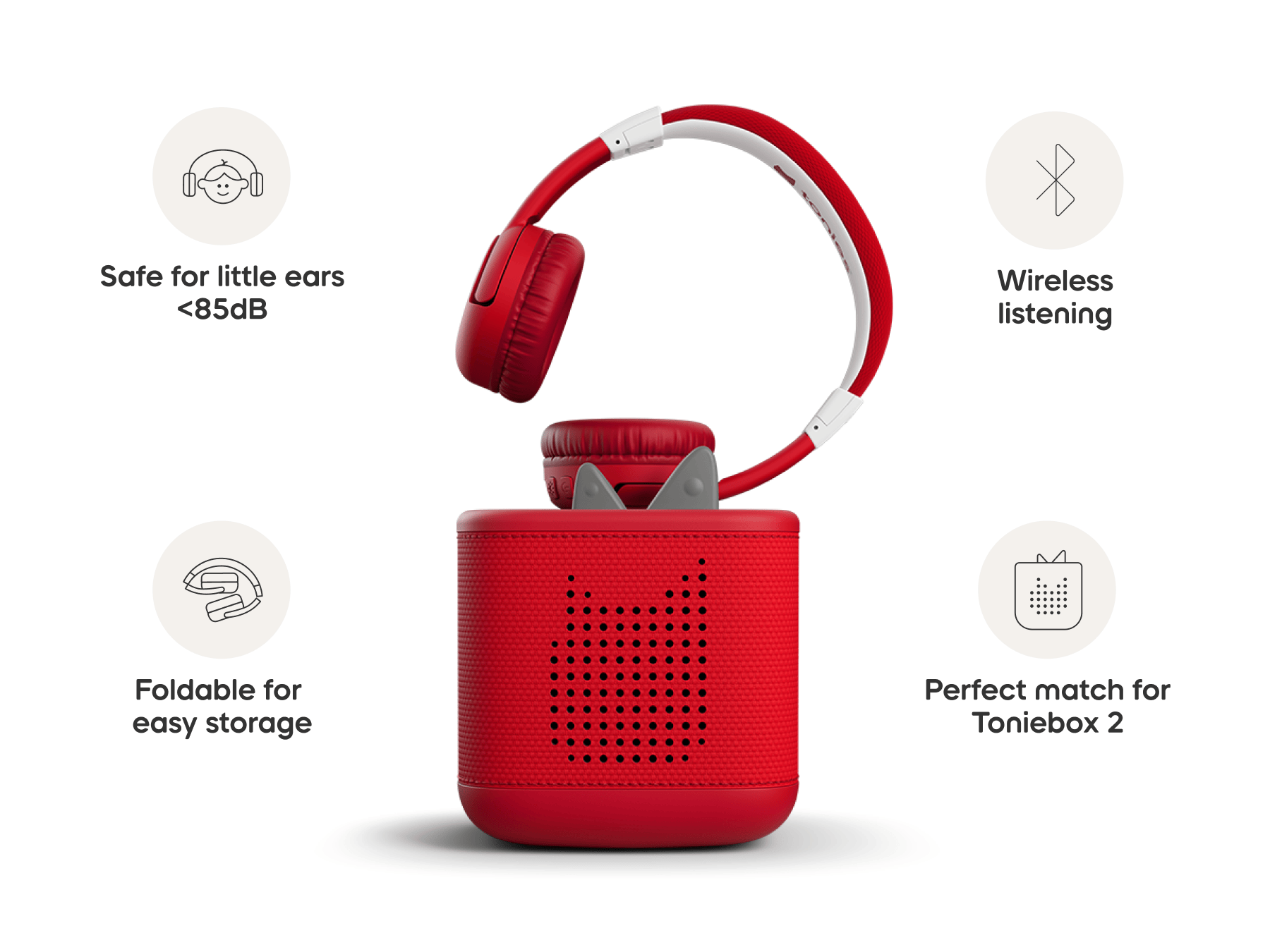 Bluetooth Headphones: Sunset Red - Image 4