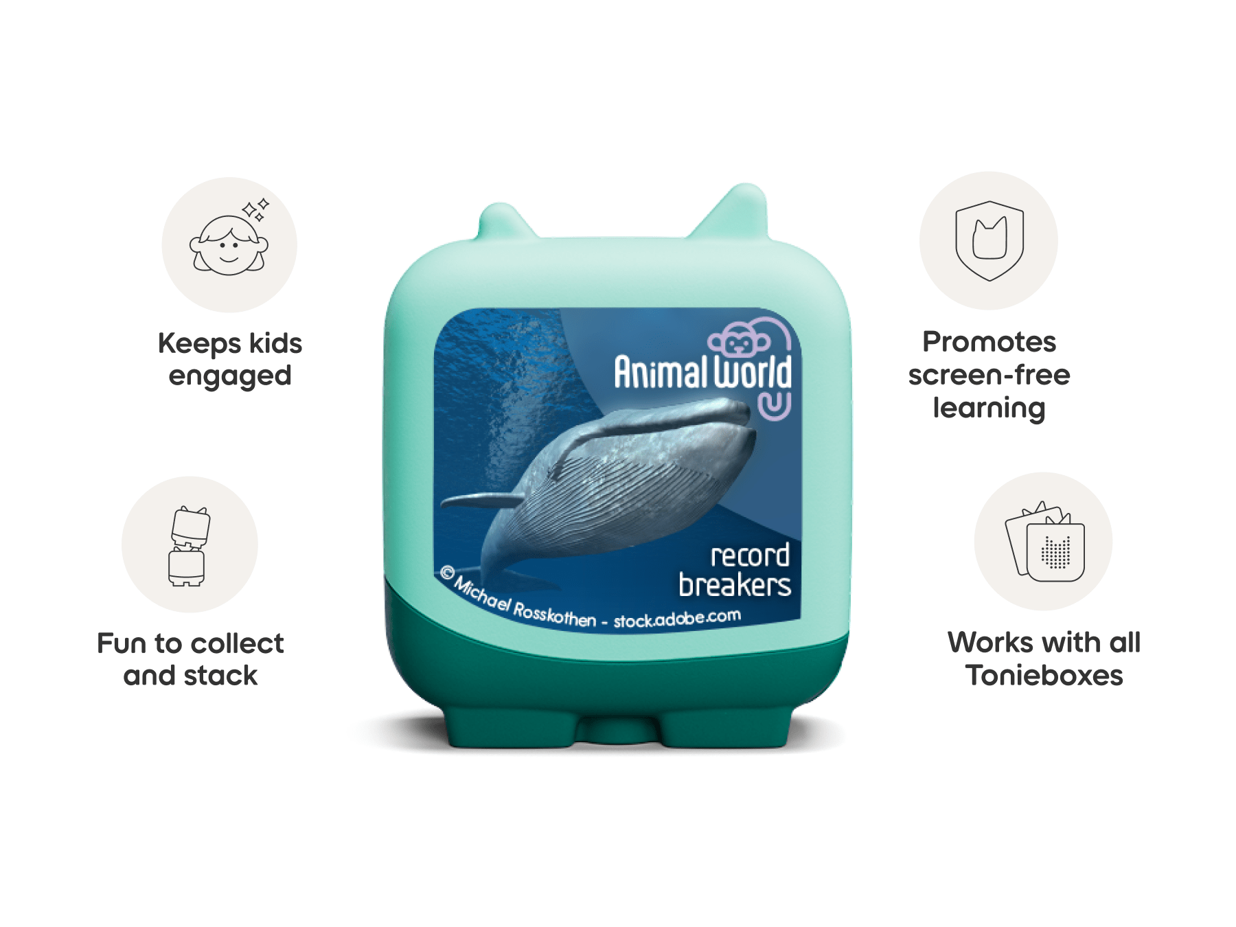 Animal World Cheetah and Blue Whale Clever Tonies - 2 Pack - Image 7