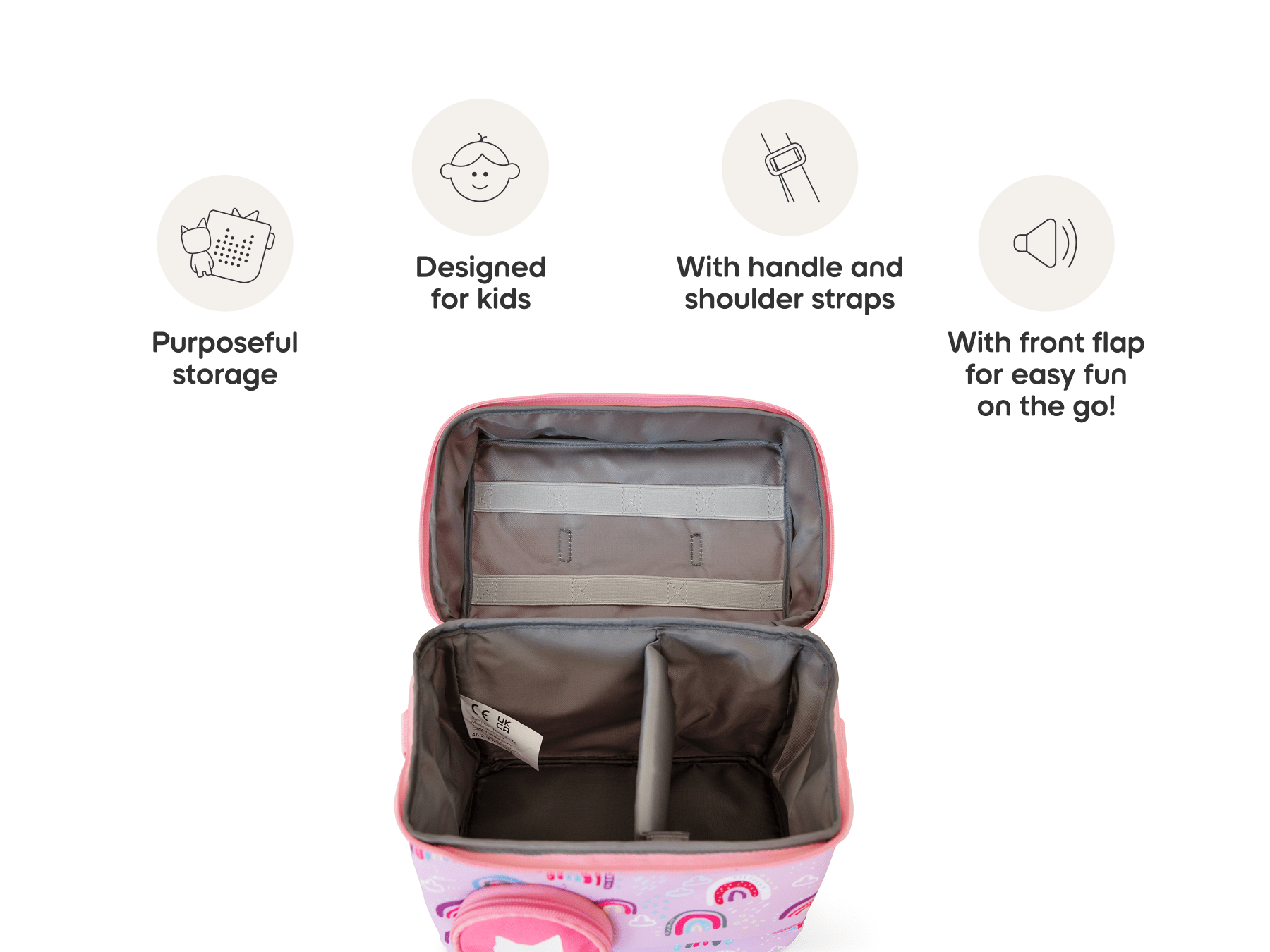 Listen & Go Bag for Toniebox - Pink Over The Rainbow - Image 4